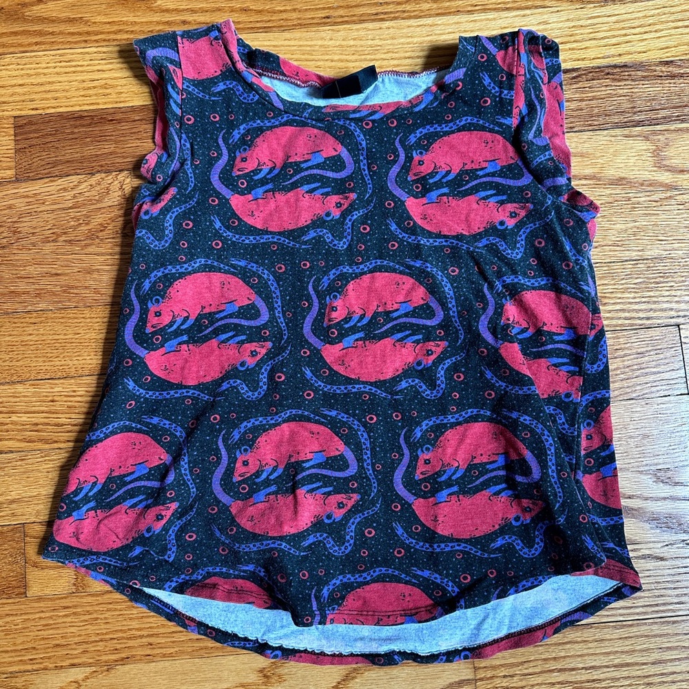 Nooworks muscle tee in rat print